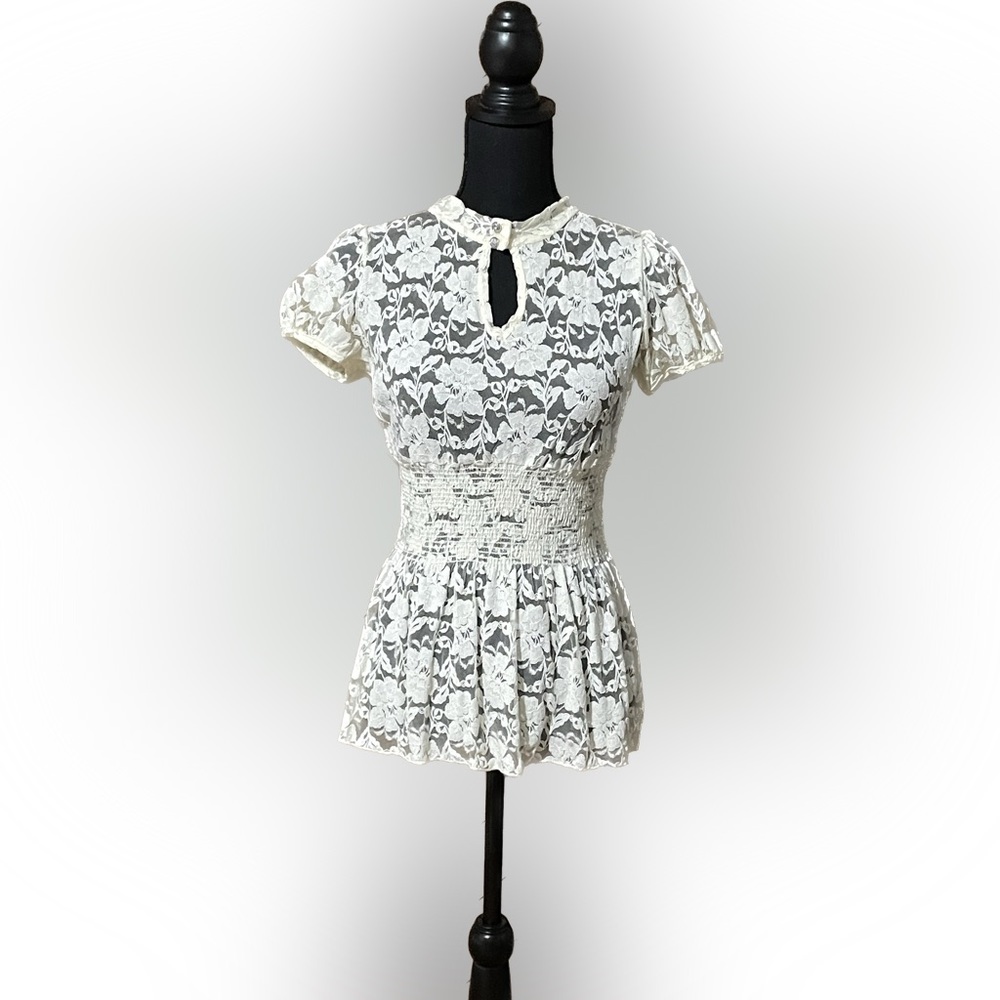 Misope Lace Dress Shirt, Size L.